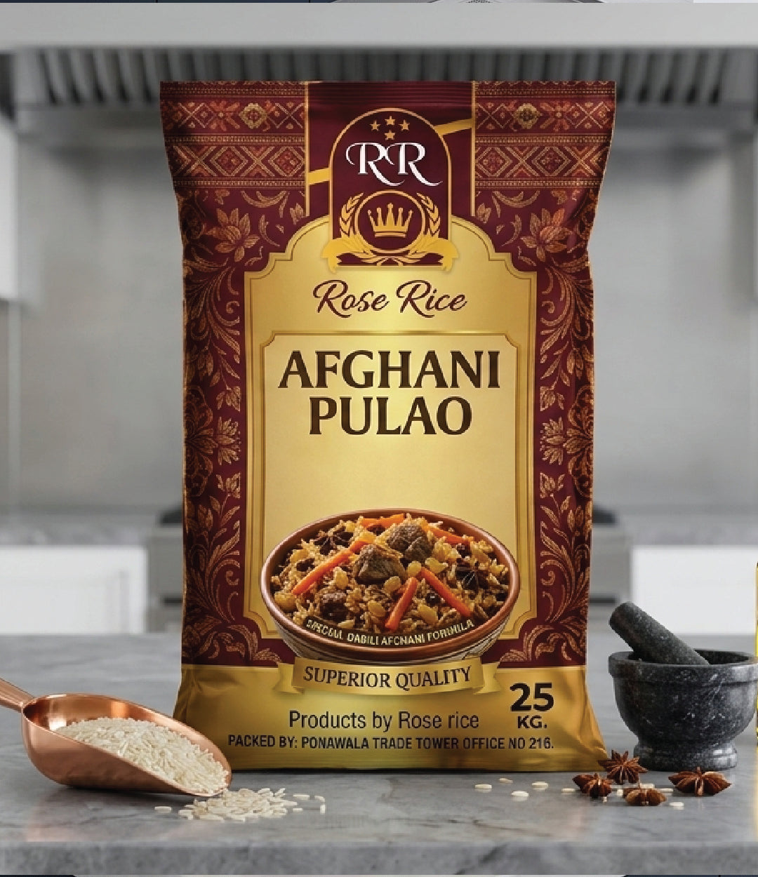 Rose Rice Afghani Pulao Rice 2 - Long Grain - Rs.300/KG